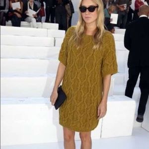 Chloe Cable Knit Sweater Dress Xs 